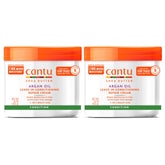 Cantu Argan Oil Leave-In Conditioning Cream bottle pour for daily moisture and shine