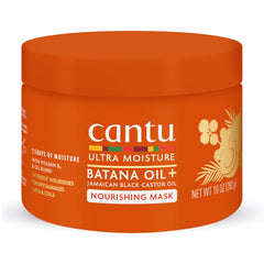 Cantu Ultra Moisture Mask jar with Batana Oil for deep conditioning curls.
