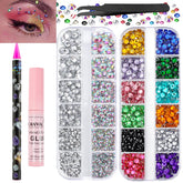 CANVALITE colorful face gems palette for radiant facial art and makeup embellishments