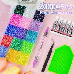 CANVALITE jelly rhinestones close-up showing vivid multicolor gems for versatile decorating.