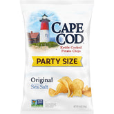 Cape Cod Original Kettle Cooked Chips in a bag with golden amber color and rich potato flavor.