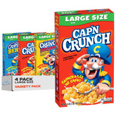 Cap'n Crunch four-pack original bowls offering classic sweet crunch