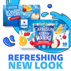 Capri Sun Roarin' Waters Fruit Punch 40-pouch pack for family hydration.