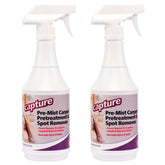 Capture Pre-Mist Soil Release bottle pour for quick carpet pretreatment.