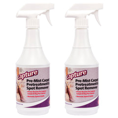 Capture Pre-Mist Soil Release bottle pour for quick carpet pretreatment.