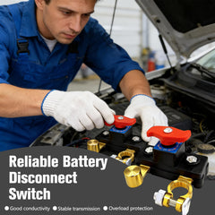 Car Battery Cut Off Switch side view highlighting compact rotary design for flexible mounting.