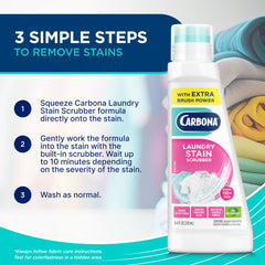 Carbona fat and oil stain removal on everyday fabrics.