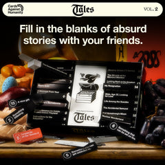 Cards Against Humanity Tales Vol. 2 leather-bound book adds premium appeal to storytelling sessions.
