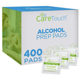 Care Touch alcohol wipes individually wrapped for sterile, on-the-go prep.