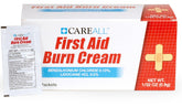 CareAll burn cream 0.9g packet packaging shows compact first aid solution.