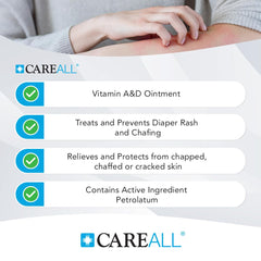CareAll Vitamin A&D Ointment tube cap close-up showing secure closure.