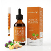CareGem Turmeric Curcumin Drops bottle shown for convenient daily use and potential support