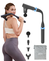 CareKing 3-in-1 massage gun with extended back handle for deep-tissue relief.