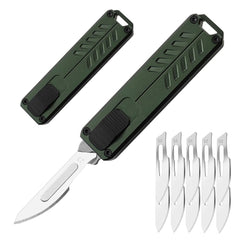 Caressolove Automatic Knife closed with clip for easy daily carry.