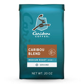 Caribou Coffee Caribou Blend 20oz bag keeps flavor fresh for daily mornings.