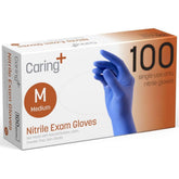 Caring nitrile gloves box of 100 offers reliable protection for medical and home tasks