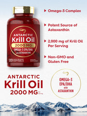 Carlyle Antarctic Krill Oil packaging with bottle and label.