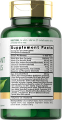 Carlyle Antioxidant bottle label back showing ingredients and non-GMO formula