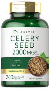 Carlyle Celery Seed Extract capsules bottle for everyday wellness.