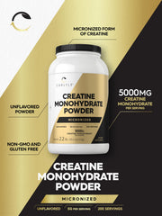 Unflavored Carlyle Creatine Monohydrate powder ready to blend.
