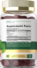 Carlyle Ginkgo Biloba Gummies close-up highlights peach raspberry flavor and chewy texture.