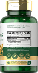 Carlyle Ginseng Extract capsules close-up highlighting quick-release formula