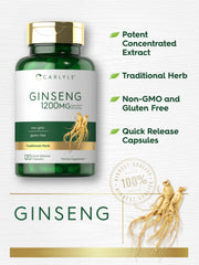 Carlyle Ginseng Extract capsules ready for daily routine