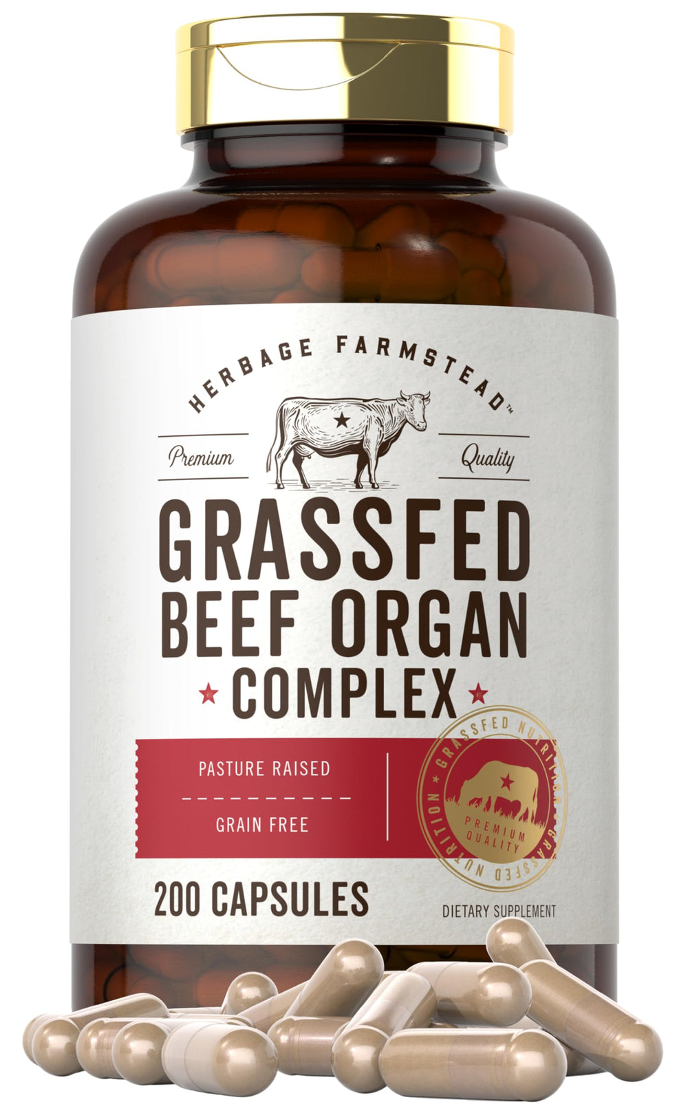 Carlyle Grass-Fed Beef Organ Complex bottle front, ideal for daily use