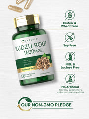 Carlyle Kudzu Root label back provides ingredient details and non-GMO claim.
