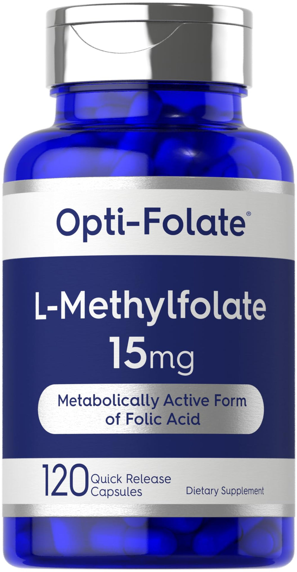 Carlyle L Methylfolate 15mg bottle front view highlighting value size and potency
