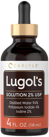 Carlyle Lugols Iodine 2 Percent bottle ready for daily use and easy dosing