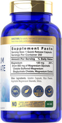 Carlyle Magnesium Bisglycinate capsules close-up aids easy absorption with chelated formula.