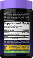 Carlyle Melatonin 5mg 180-count packaging highlighting vegan formula