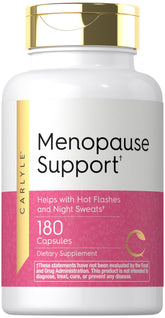 Carlyle menopause supplement bottle with 180 capsules for daily support