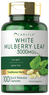 Carlyle Mulberry Leaf Extract caplets provide convenient daily wellness support.