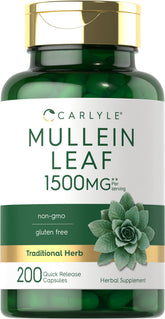 Carlyle Mullein Leaf Extract bottle with quick-release capsules for daily use