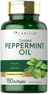 Carlyle Peppermint Oil Capsules bottle view for daily wellness routine.