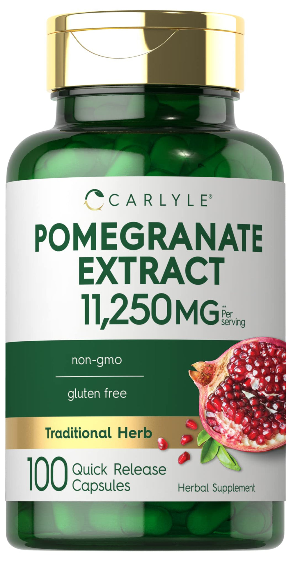 Carlyle Pomegranate Extract bottle for an easy daily wellness ritual.