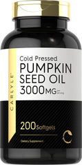 Carlyle Pumpkin Seed Oil Softgel bottle supports daily essential fatty acids.