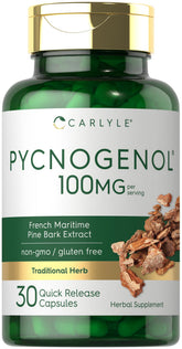 Carlyle Pycnogenol 100mg bottle front for daily wellness support