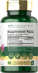 Pouring Carlyle Red Clover Capsules from the bottle for everyday use.