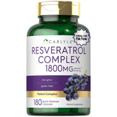 Carlyle Resveratrol Complex bottle front for daily antioxidant support