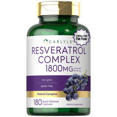 Carlyle Resveratrol Complex bottle front for daily antioxidant support