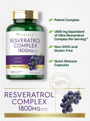 Carlyle Resveratrol Complex grape seed extract focus, natural antioxidant synergy