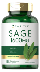 Carlyle Sage Supplement bottle front showing label and product name for daily wellness