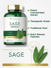 Carlyle Sage Supplement capsules close-up highlighting quick-release delivery