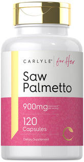 Carlyle Saw Palmetto for Women bottle front highlighting full spectrum extract for daily wellness