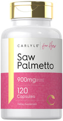 Carlyle Saw Palmetto for Women bottle front highlighting full spectrum extract for daily wellness