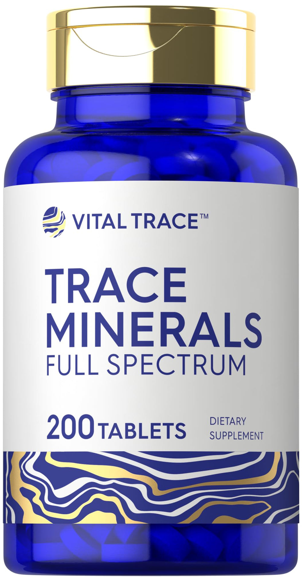 Carlyle Trace Minerals bottle front view highlighting the full-spectrum mineral blend for daily wellness