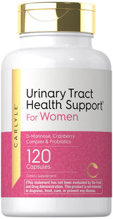 Carlyle Urinary Tract Health for Women bottle showing daily support label.